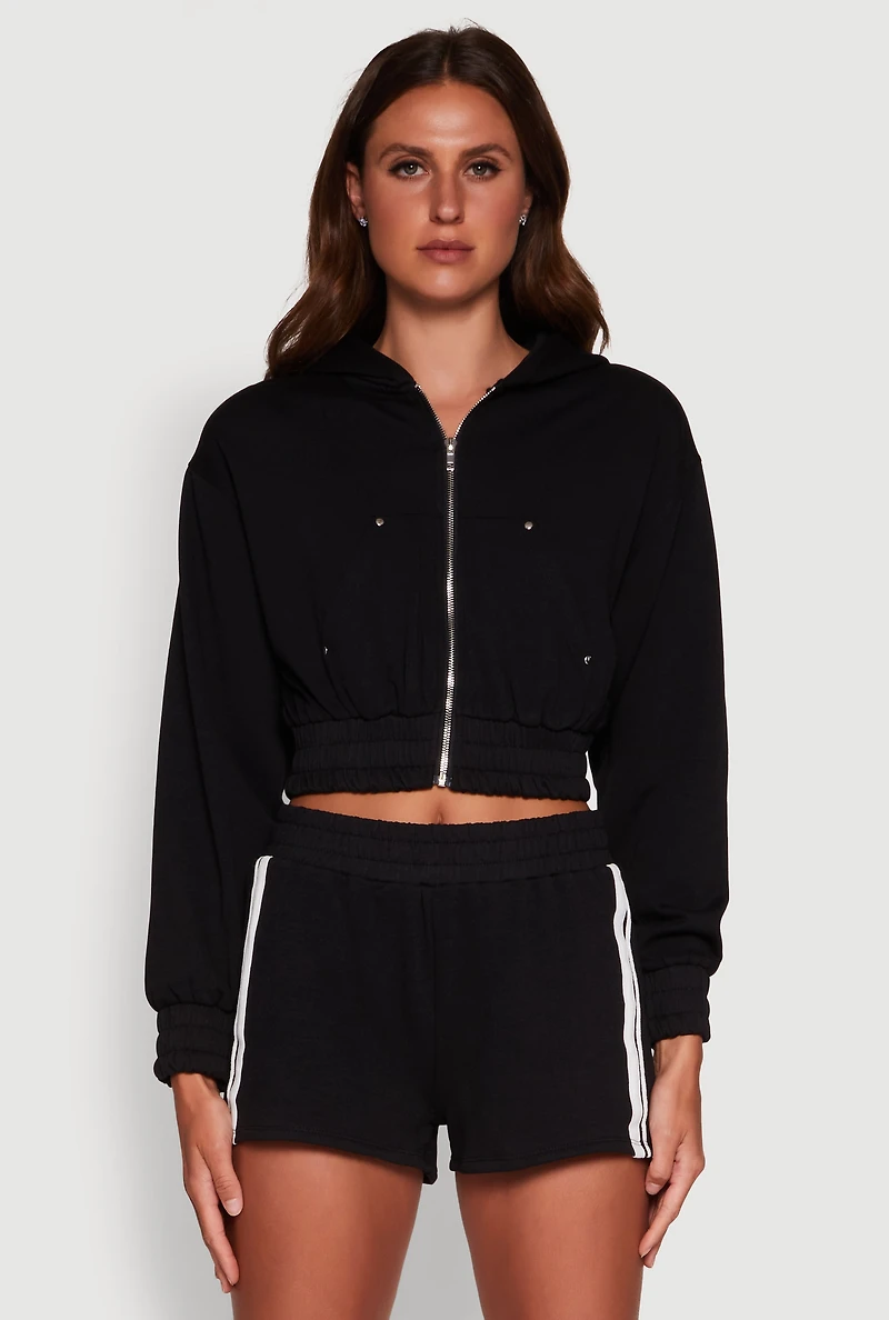 Womens Iris Fleece Zip Front Hoodie, S