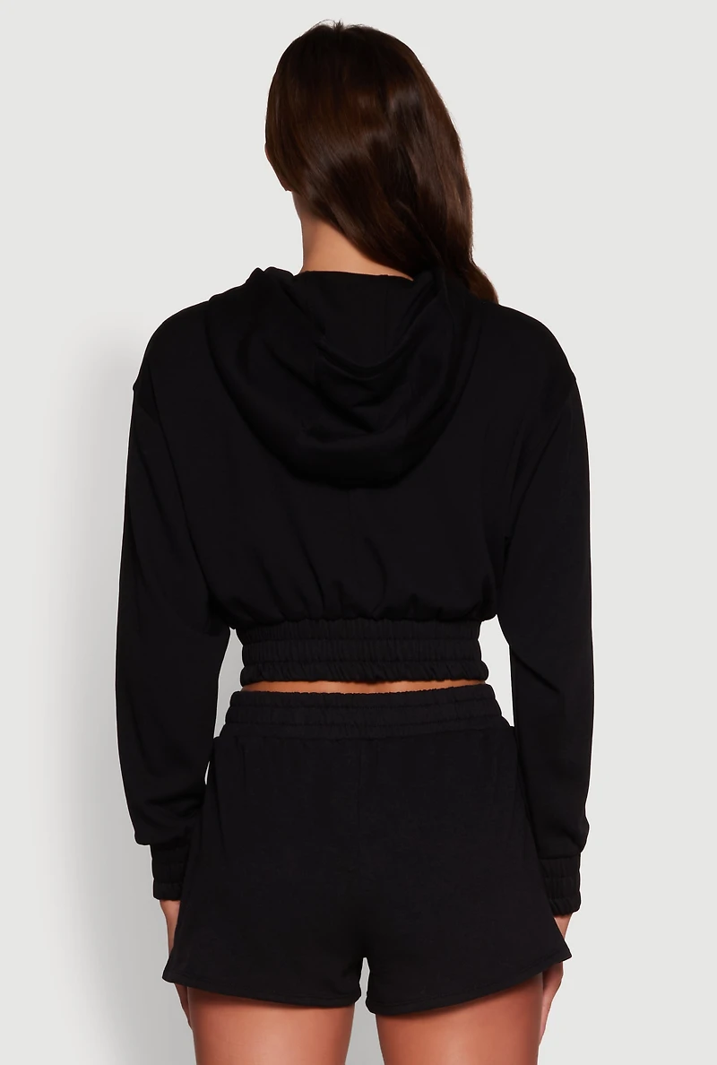 Womens Iris Fleece Zip Front Hoodie, S