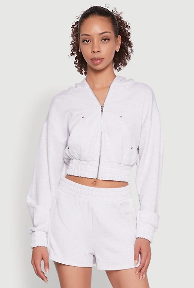 Iris Fleece Zip Front Hoodie