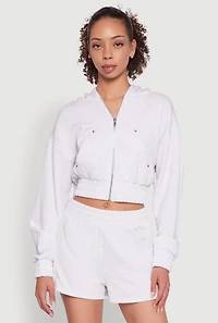 Iris Fleece Zip Front Hoodie