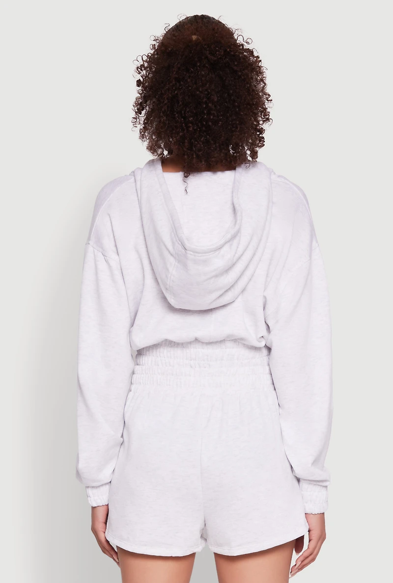 Iris Fleece Zip Front Hoodie