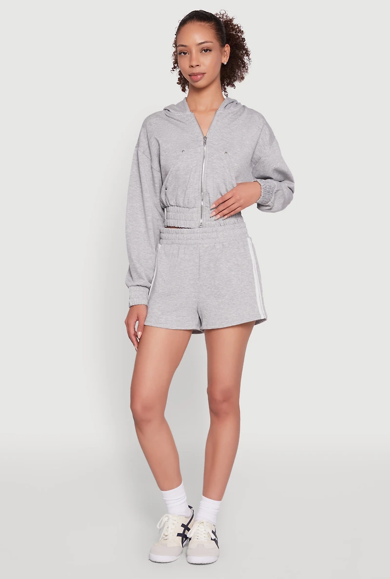 Womens Iris Fleece Zip Front Hoodie,