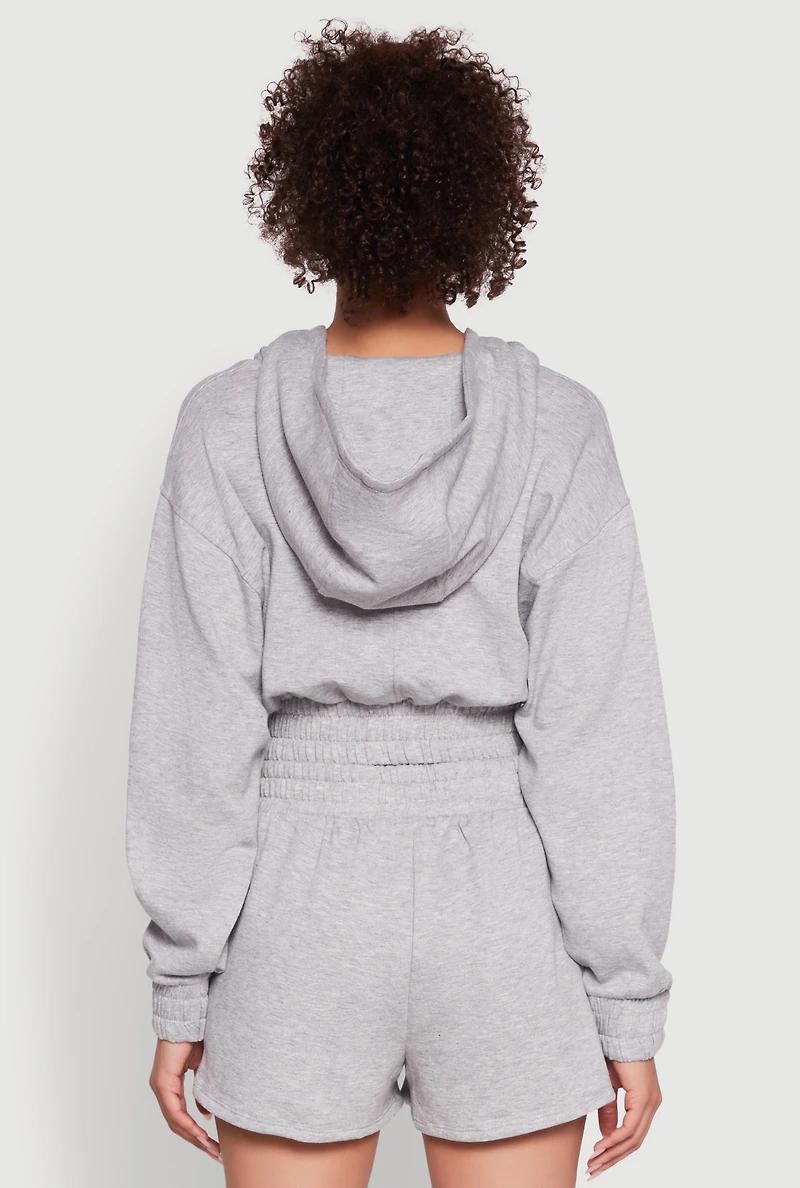 Womens Iris Fleece Zip Front Hoodie,