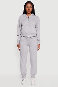 Fleece Lined Kangaroo Pocket Hooded Sweatshirt