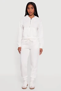 Womens Fleece Lined Hooded Sweatshirt with Kangaroo Pocket,