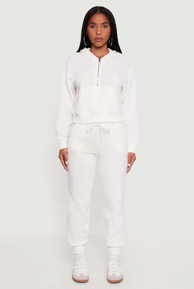 Womens Fleece Lined Hooded Sweatshirt with Kangaroo Pocket,