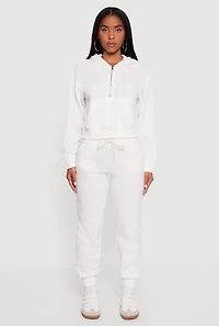 Womens Fleece Lined Hooded Sweatshirt with Kangaroo Pocket,