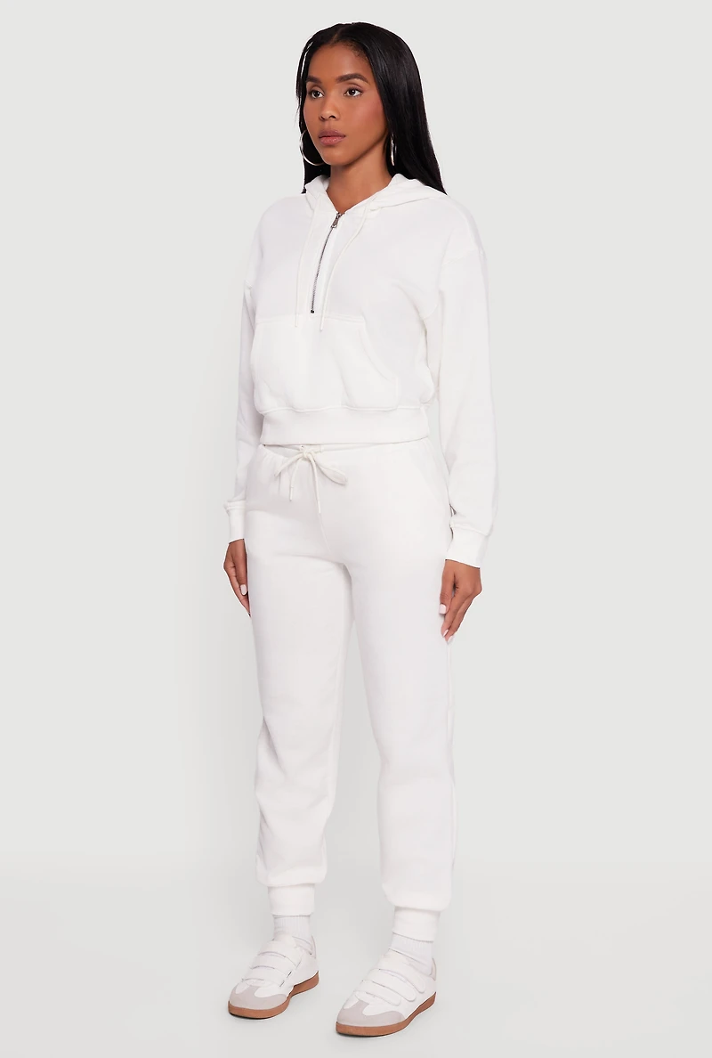 Womens Fleece Lined Hooded Sweatshirt with Kangaroo Pocket,