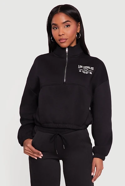 Los Angeles 1980 Graphic Half Zip Pullover