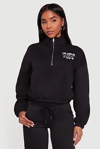 Los Angeles 1980 Graphic Half Zip Pullover