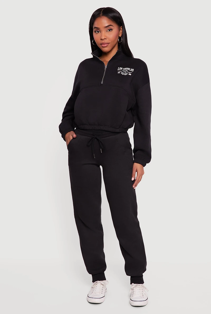 Los Angeles 1980 Graphic Half Zip Pullover