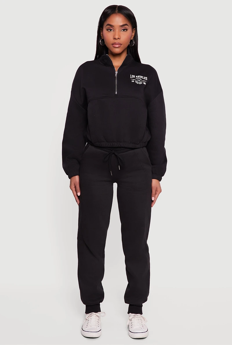 Los Angeles 1980 Graphic Half Zip Pullover