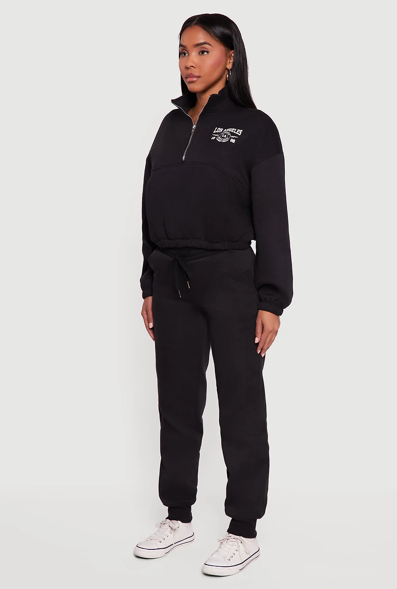 Los Angeles 1980 Graphic Half Zip Pullover