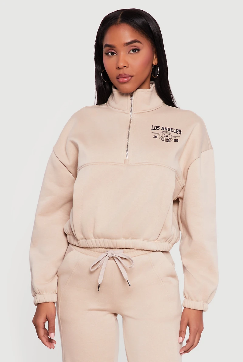 Los Angeles 1980 Graphic Half Zip Pullover