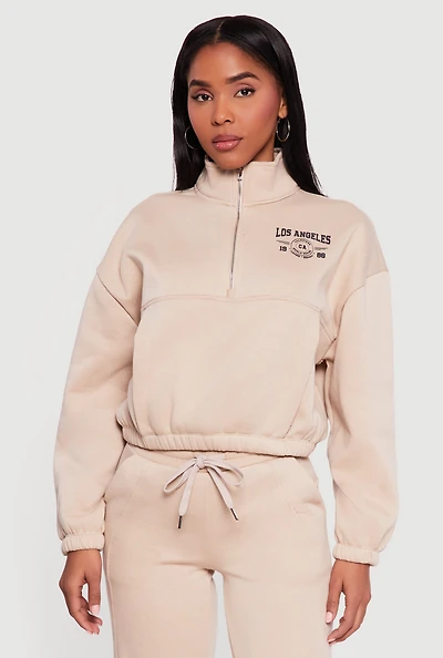 Los Angeles 1980 Graphic Half Zip Pullover