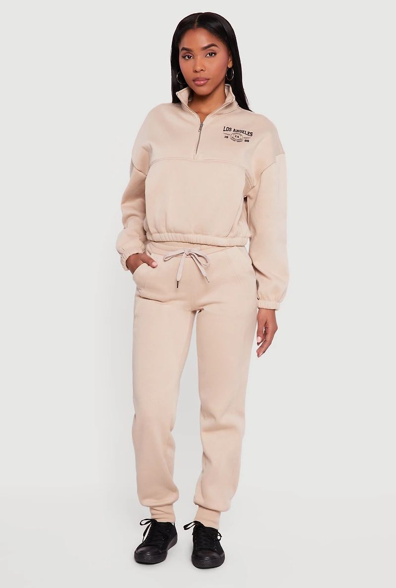 Los Angeles 1980 Graphic Half Zip Pullover