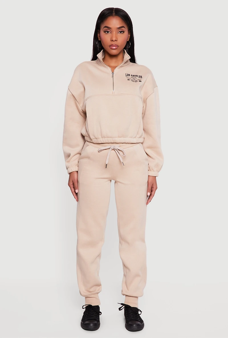 Los Angeles 1980 Graphic Half Zip Pullover