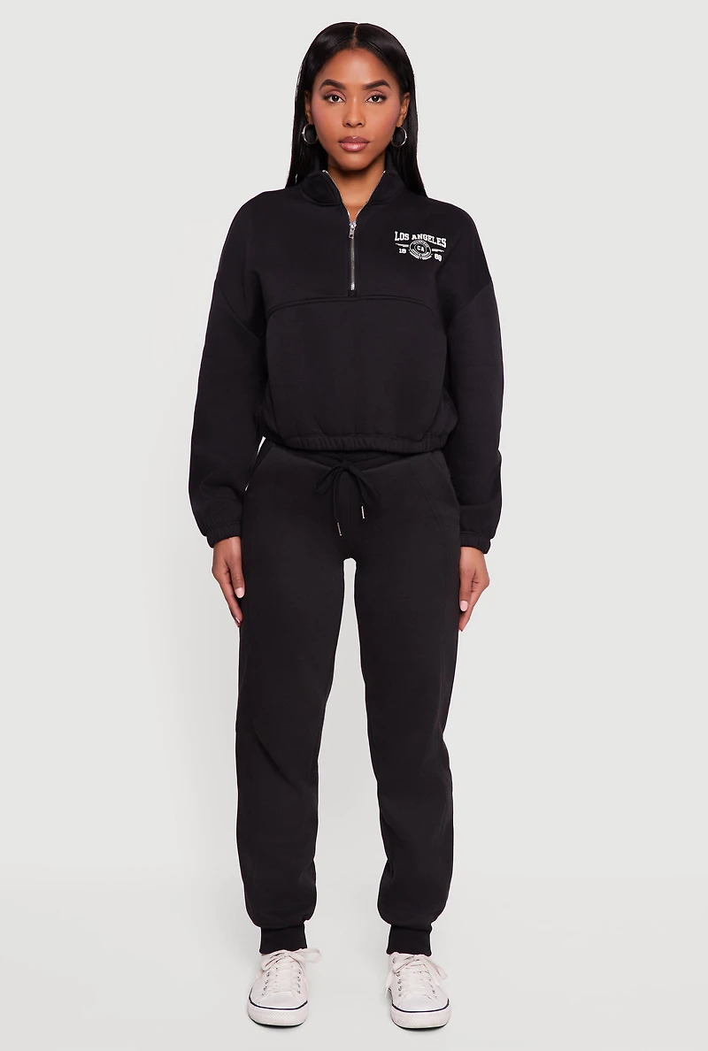 Trendy Drawstring Waist Fleece Lined Joggers