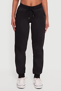 Trendy Drawstring Waist Fleece Lined Joggers