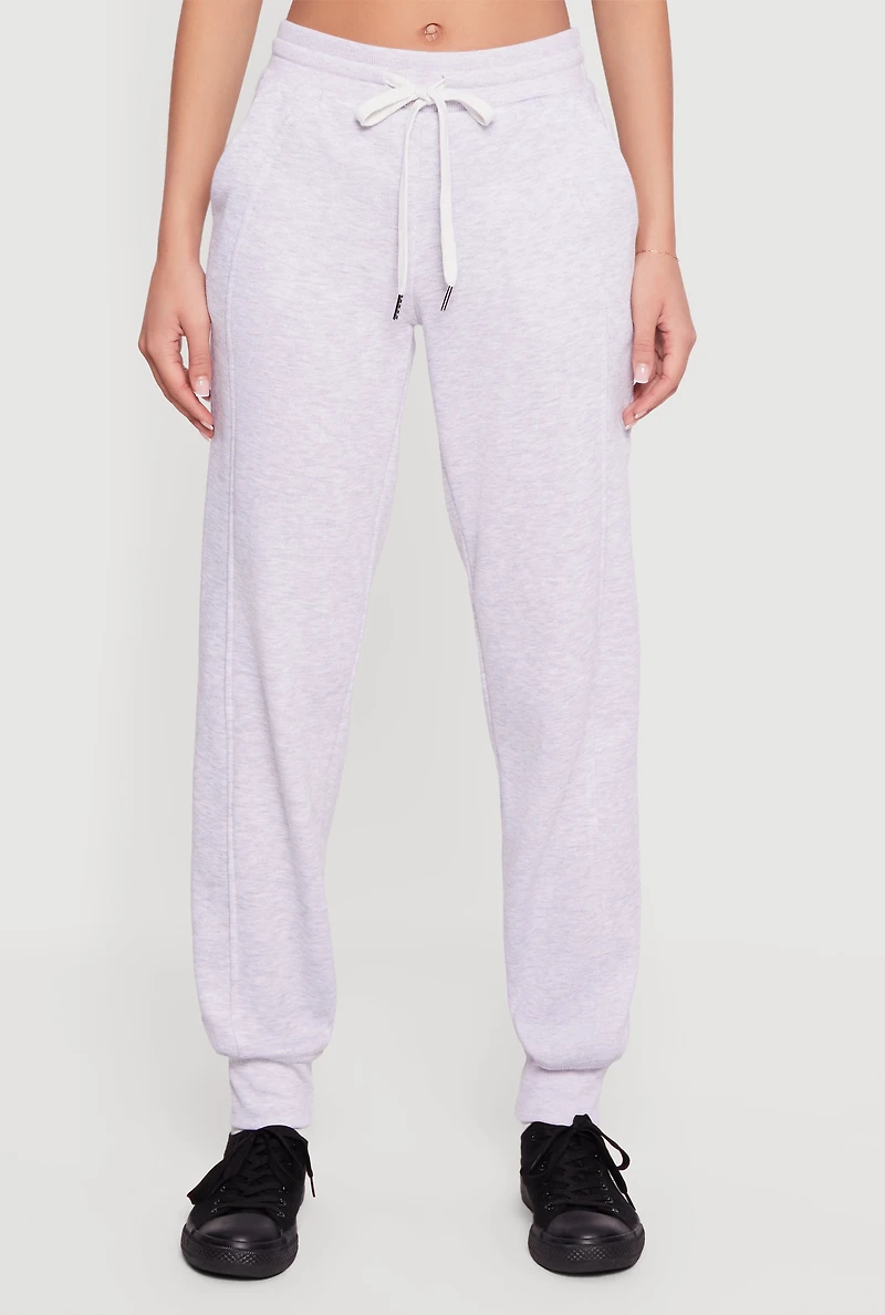 Trendy Drawstring Waist Fleece Lined Joggers