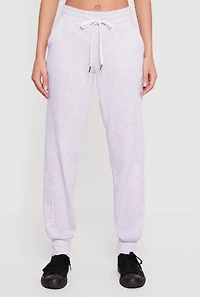 Trendy Drawstring Waist Fleece Lined Joggers