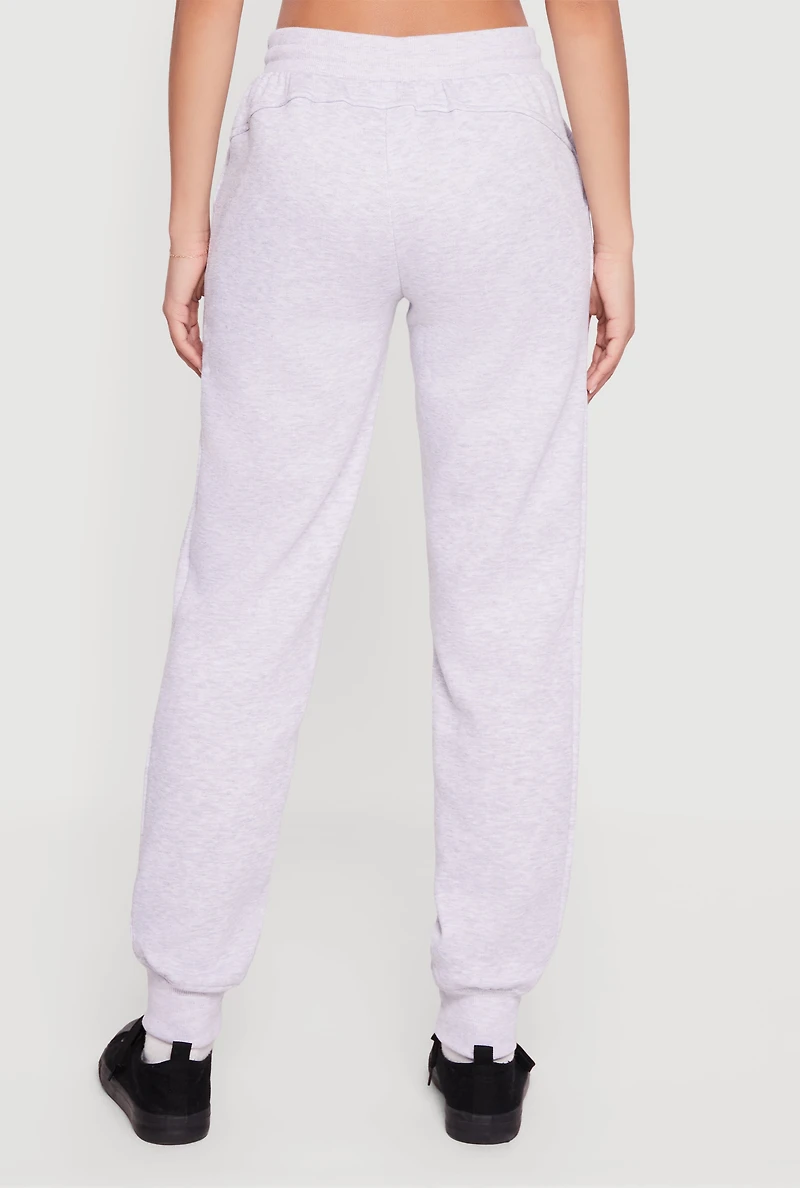 Trendy Drawstring Waist Fleece Lined Joggers