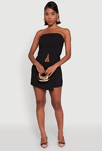 Haute Monde Strapless Blazer Corset Top