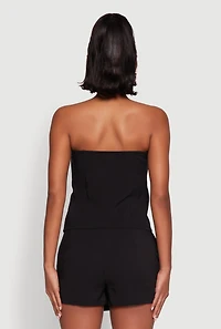 Haute Monde Strapless Blazer Corset Top