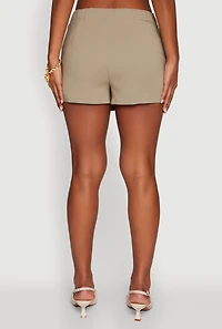Womens Haute Monde Faux Wrap Asymmetrical Skort,