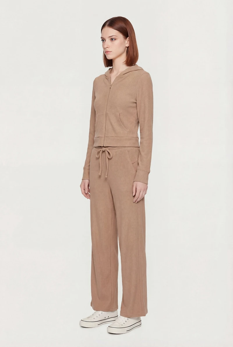 Long Sleeve Zip Front Hooded Sweatshirt