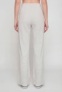 High Waisted Pintuck Detail Straight Leg Pants