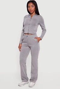 Straight Leg Scuba Casual Pants