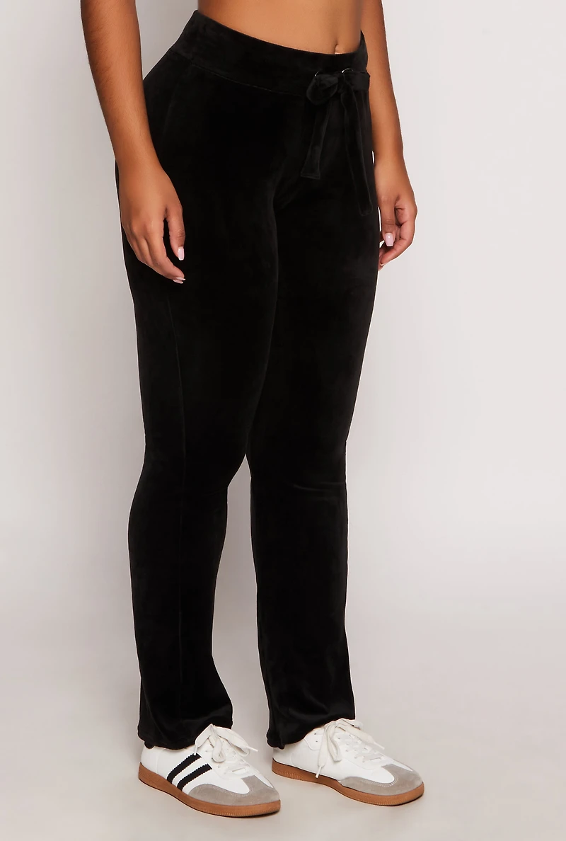 Velour Drawstring Pants