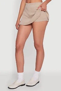 Brushed Rib Knit Skort