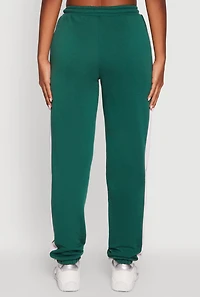 Womens Game Day Graphic Side Stripe Sweatpants, Green, Size M