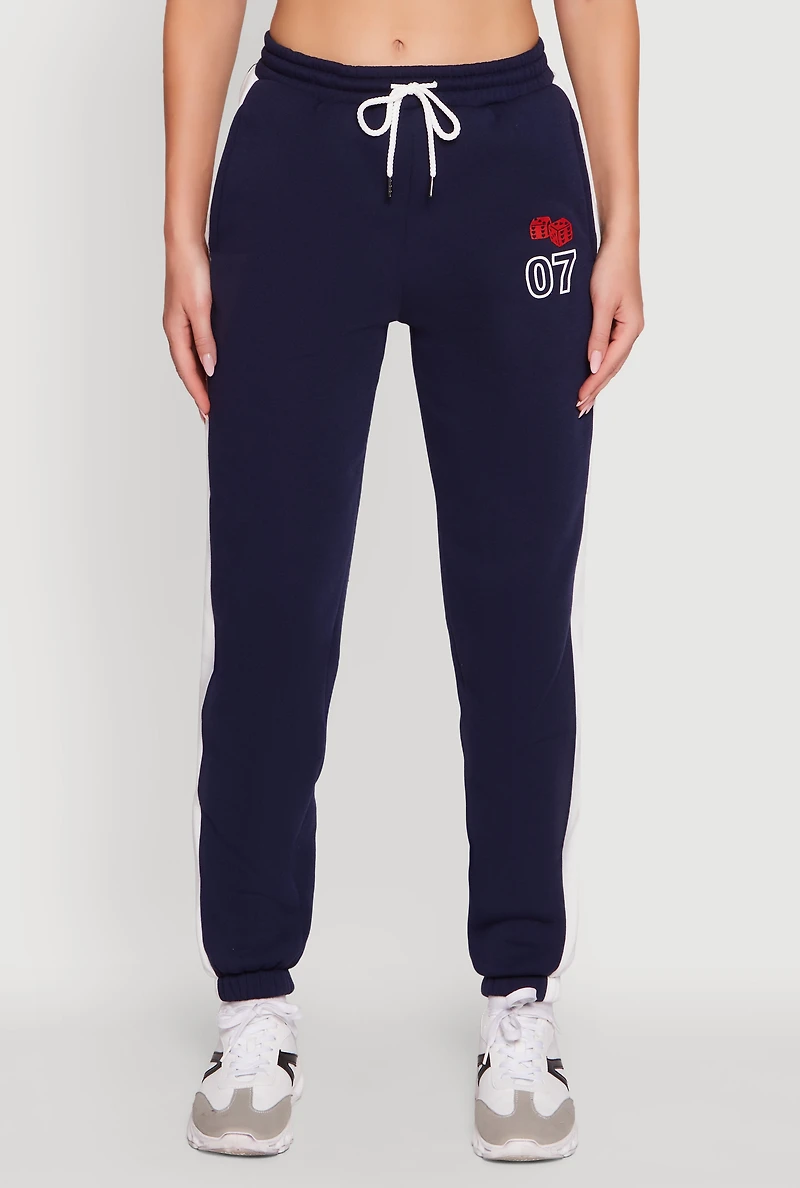 Womens Game Day Graphic Side Stripe Sweatpants,