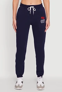 Womens Game Day Graphic Side Stripe Sweatpants,