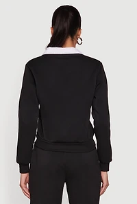 Color Block Layered Look Sweatshirt
