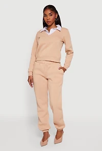 Color Block Layered Look Sweatshirt