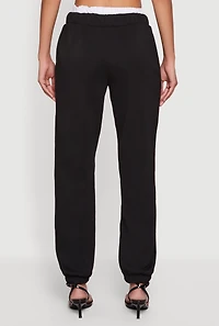 Fleece Contrast Waistband Pants