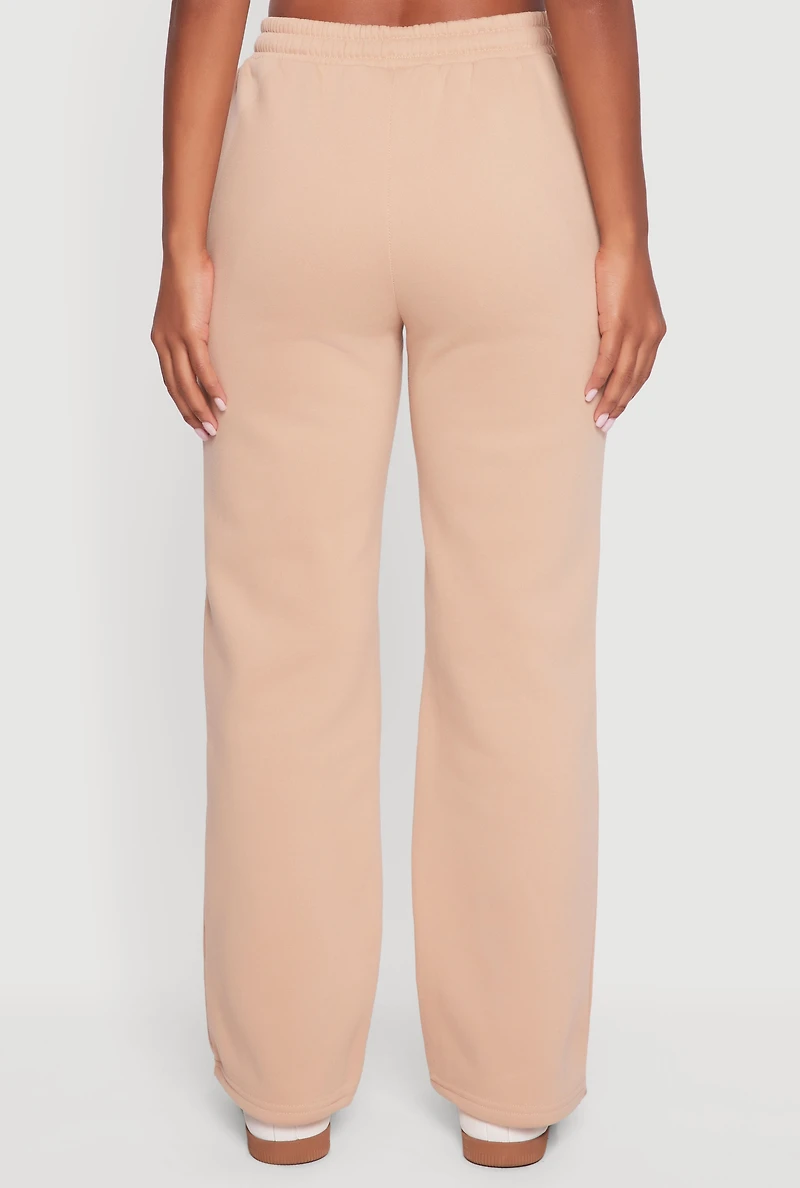 Womens High Waisted Destination Graphic Sweatpants,