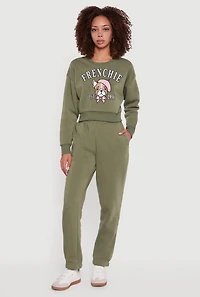 Womens Hidden Drawstring High Waisted Sweatpants,