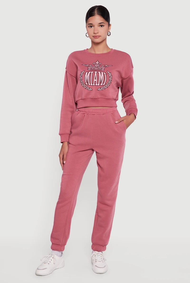 Hidden Drawstring High Waisted Sweatpants