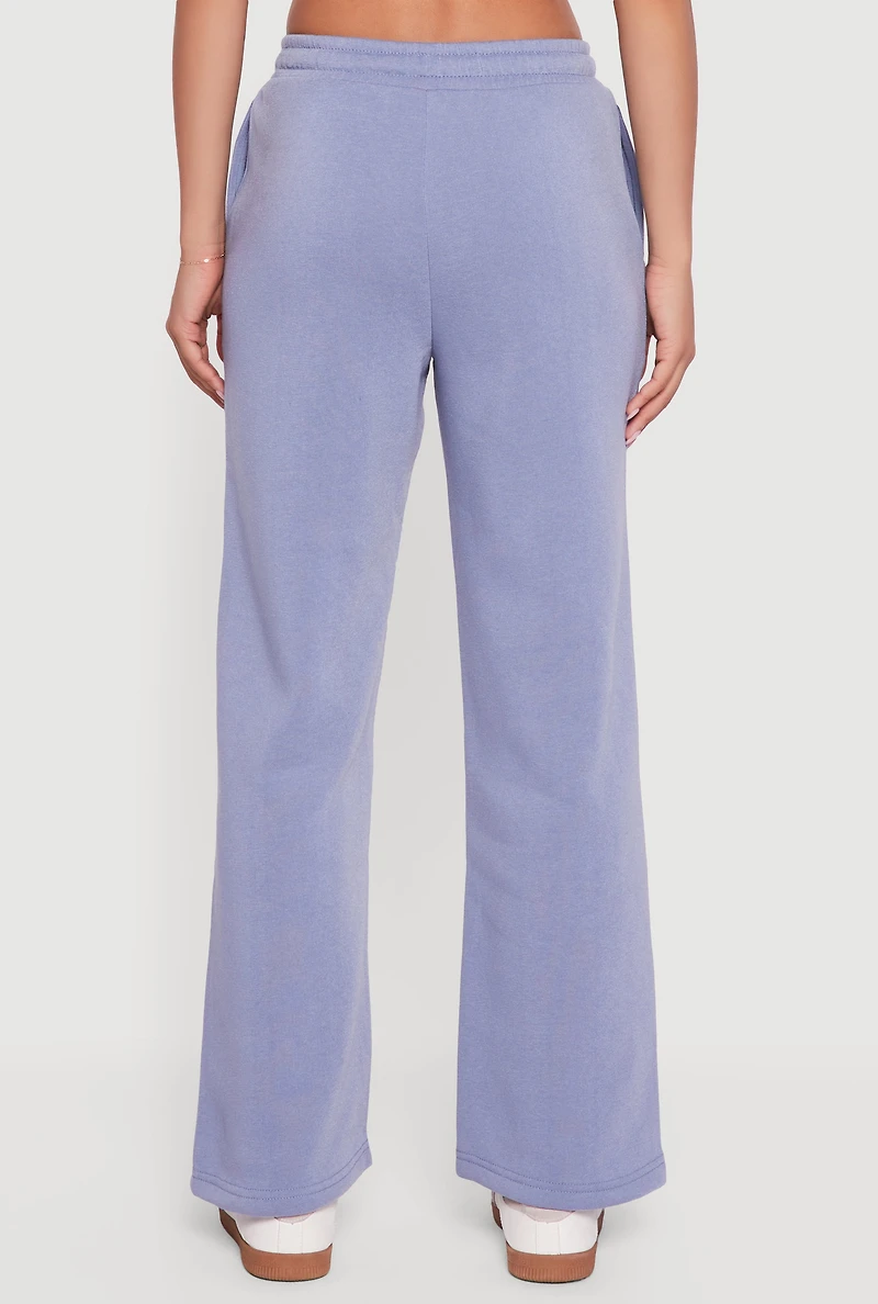 Graphic Print Fleece Lined Sweatpants