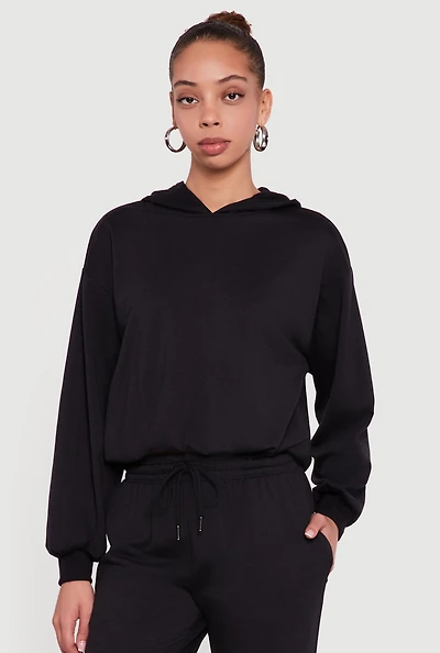 Almost Famous Fleece Cropped Hoodie