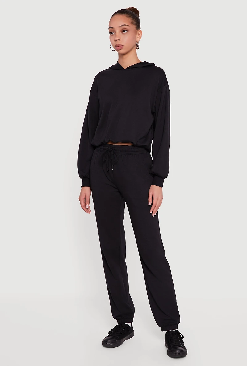 Almost Famous Fleece Cropped Hoodie