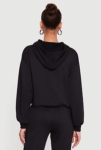 Almost Famous Fleece Cropped Hoodie