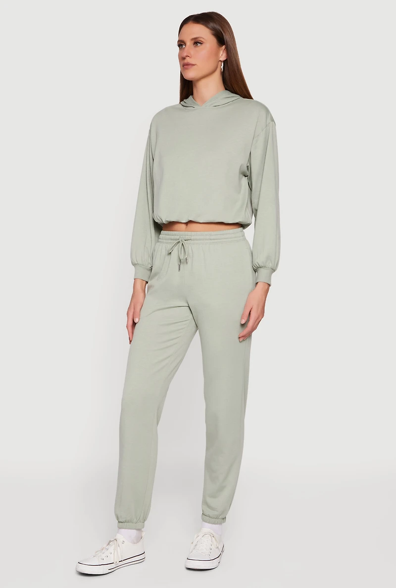 Almost Famous Fleece Cropped Hoodie