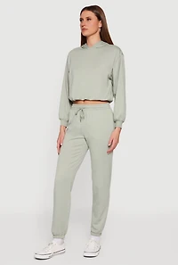 Almost Famous Fleece Cropped Hoodie