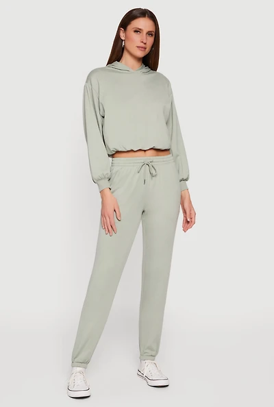 Womens Almost Famous Fleece Sweatpants with Pockets,